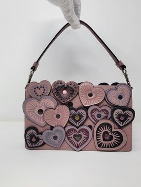 COACH Hayden Foldover Handbag with Heart Appliqués| LIMITED EDITION